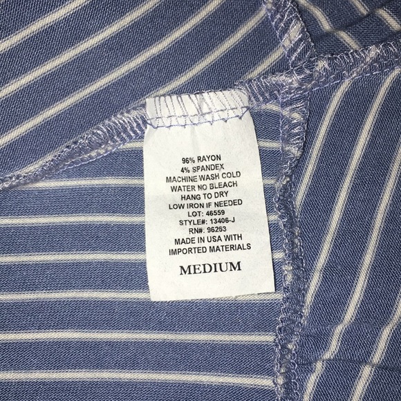 •Blue and white stripped dress• - Picture 2 of 3